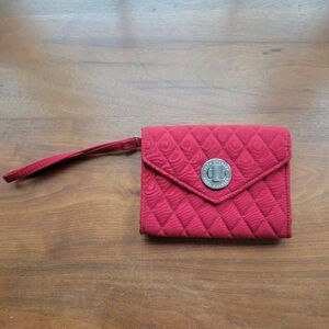 Vera Bradley Red Quilted Wristlet